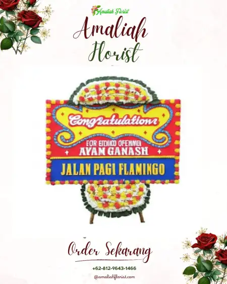 Sewa Papan Bunga Jagebob